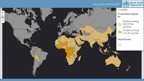 You might need  proof of yellow fever inoculations to visit these places. © WHO